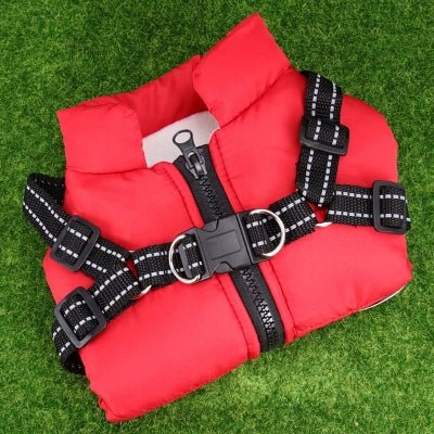 Manteau Imperméable pour Chien - HarnessDogJacket™ - Rouge