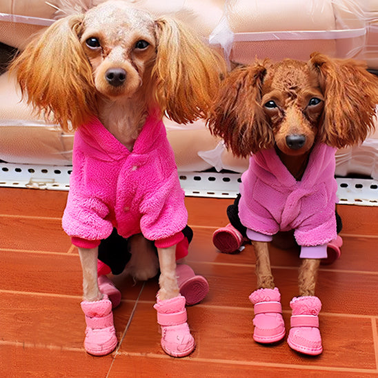 Bottes pour chien - Rose