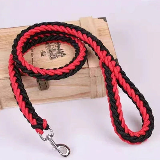 Laisse pour chien en nylon - Rouge noir