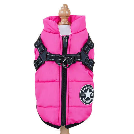 Manteau Imperméable pour Chien - HarnessDogJacket™ - Rose