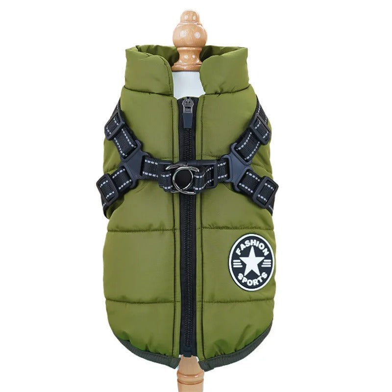 Manteau Imperméable pour Chien - HarnessDogJacket™ - Vert