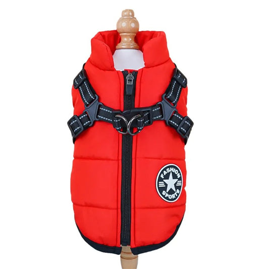 Manteau Imperméable pour Chien - HarnessDogJacket™ - Rouge