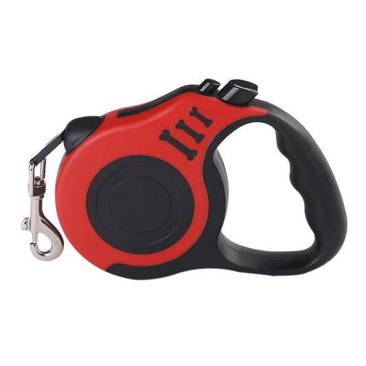 Laisse rétractable pour petit et moyen chien - Rouge et Noir