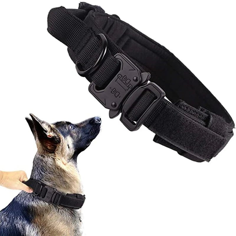 Collier tactique pour chien - Noir