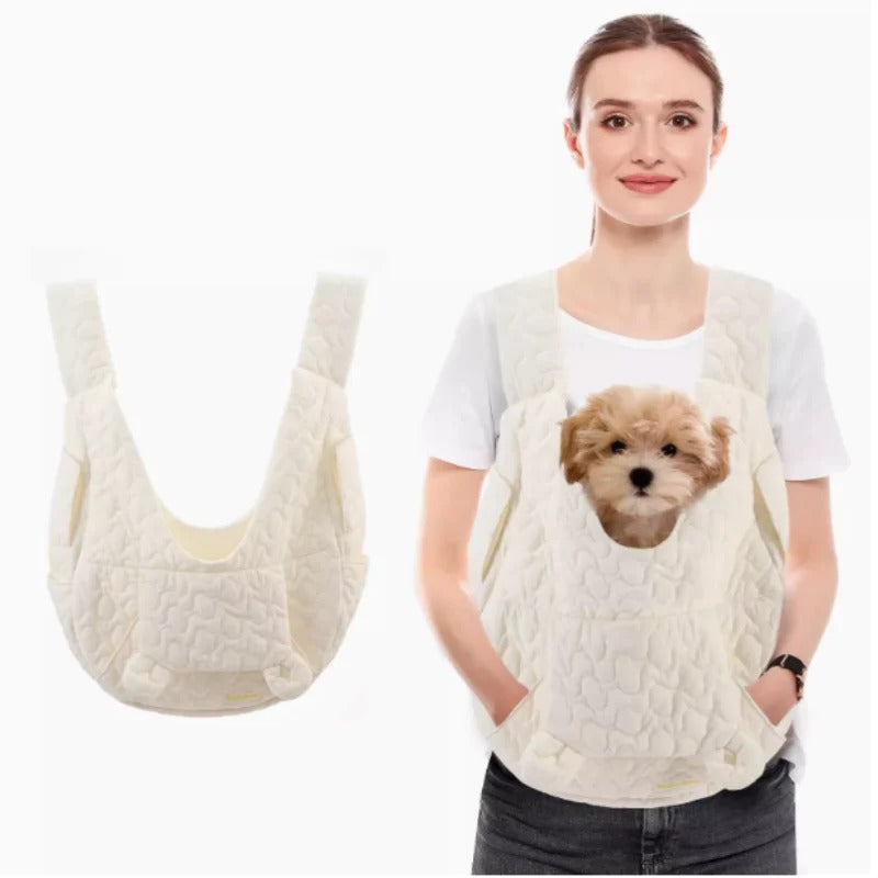 Sac de transport avant pour chien - Blanc