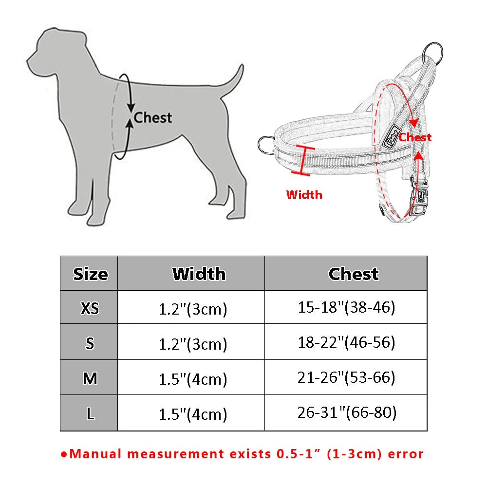 Harnais pour chien rembourrés - Rose