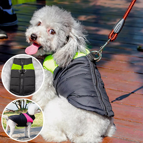 Manteau rembourrée imperméable pour chien - Rose